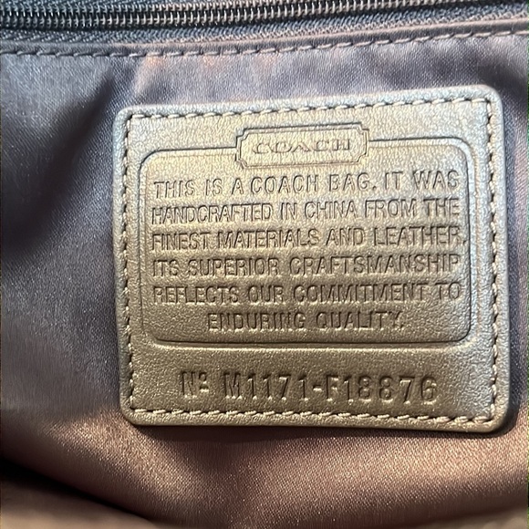 Vintage Coach Penelope Stylish Classic Gray Silver Monogram Signature Purse - Picture 10 of 13